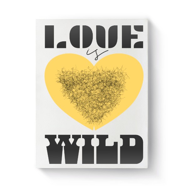 Fotoplátno 3:4 s potlačou LOVE IS WILD