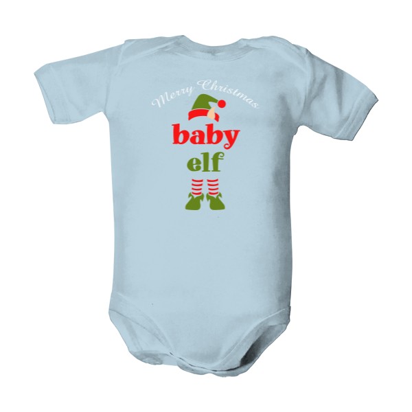 Dětské body  s potiskem Baby elf - Merry Christmas